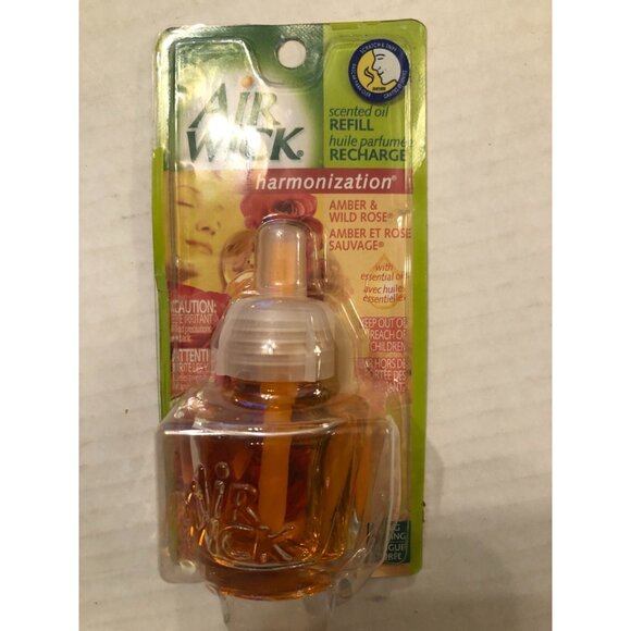 6 new airwick scented oil refills harmonization amber & wild rose - Picture 3 of 4